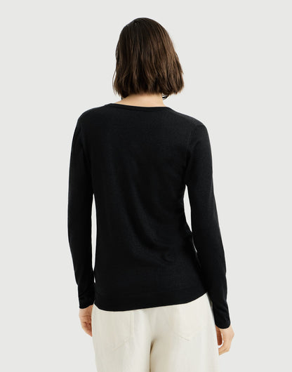 Cashmere and silk sparkling lightweight sweater