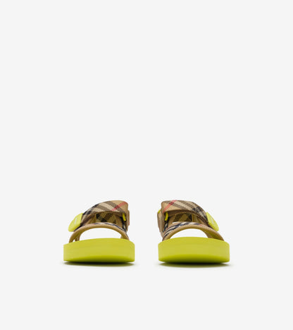 Check Sandals in Sand beige/green - Children