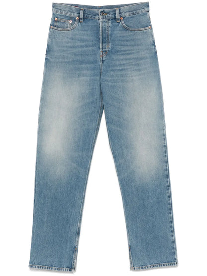 Low rise denim trousers
