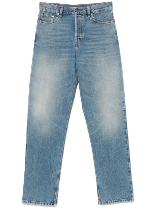 Low rise denim trousers