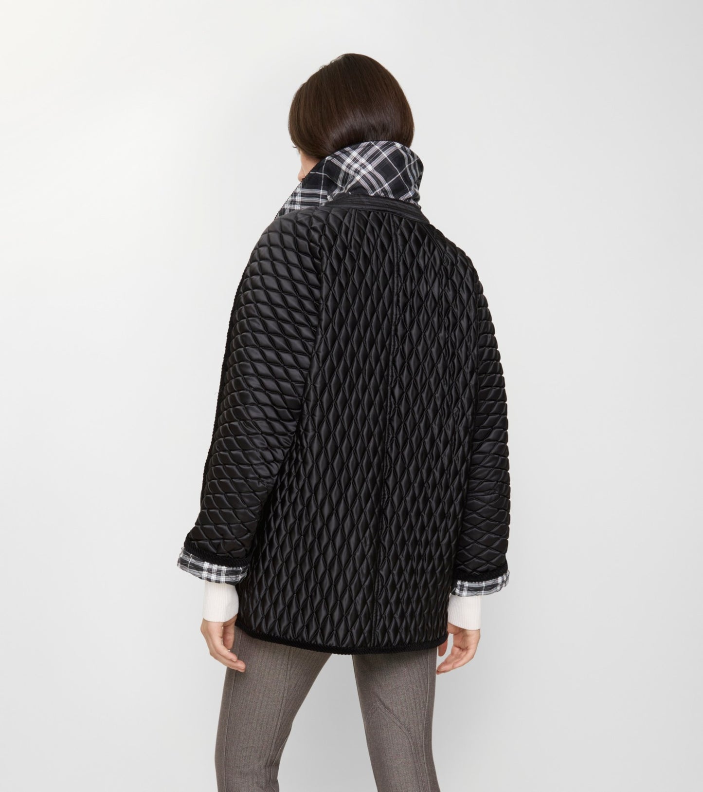 Quilted Nylon Floriston Jacket in Black