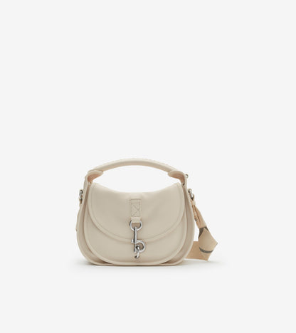 Small B Clip Messenger Bag in Mushroom beige
