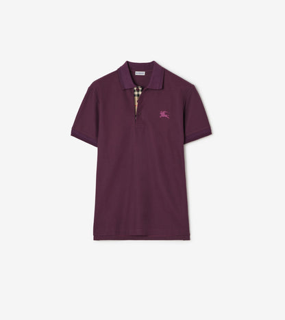 Cotton Polo Shirt in Atom blue