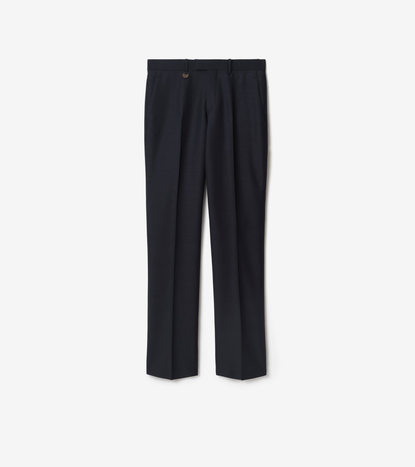 Wool Blend Tailored Trousers in Midnight grey melange