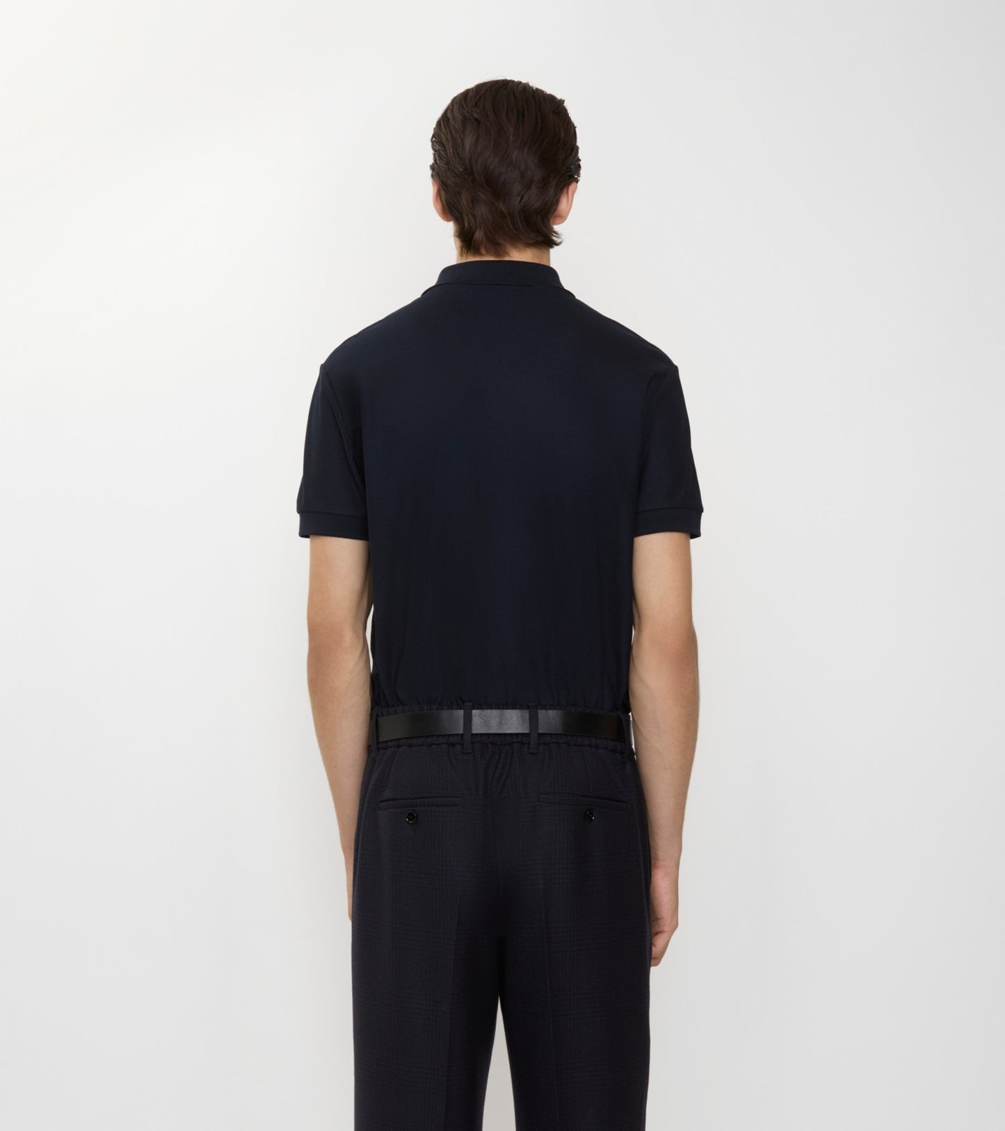 Metal Knight Cotton Polo Shirt in Navy