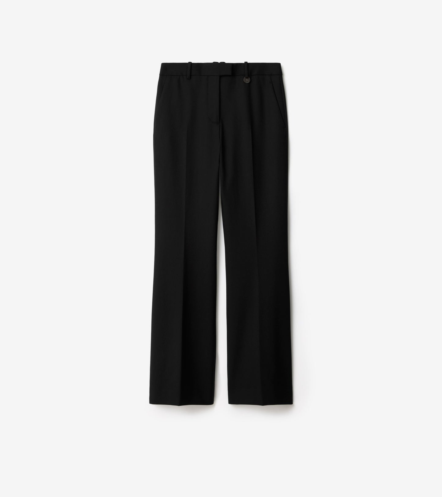 Wool Blend Tailored Trousers in Black