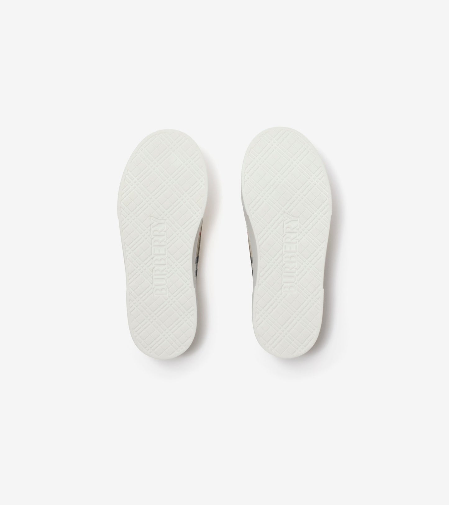 Check Cotton Sneakers in Sand beige - Children