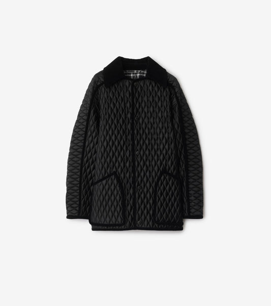 Quilted Nylon Floriston Jacket in Black