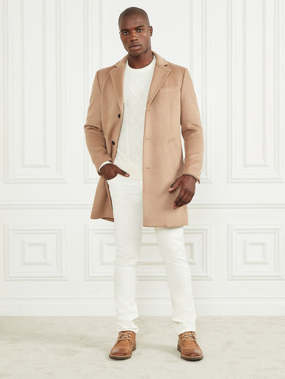 Single Breasted Wool-Blend Coat