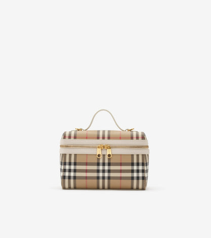 Check Vanity Bag in Archive beige/briar brown