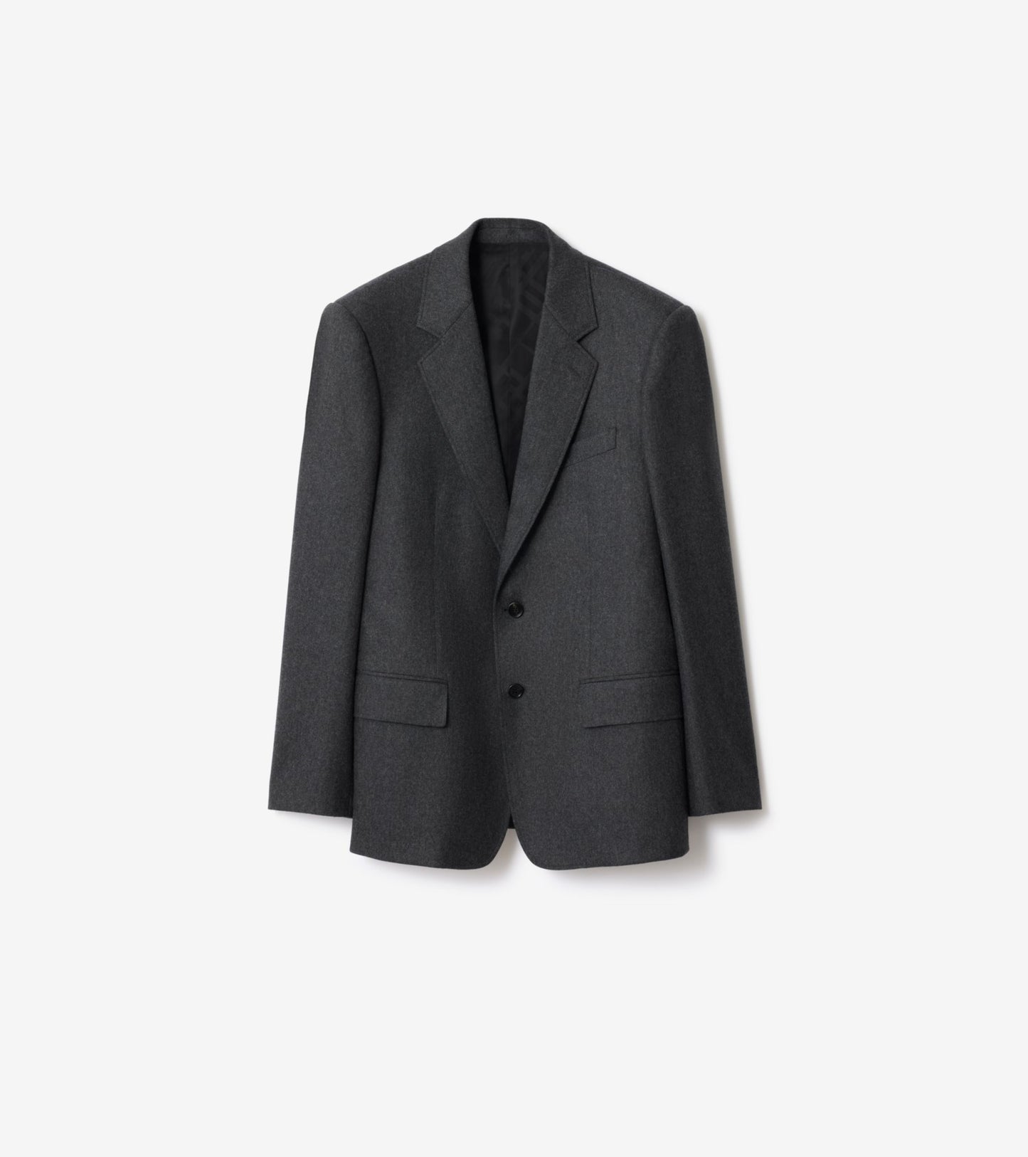 Wool Flannel Tailored Jacket in Brisk grey