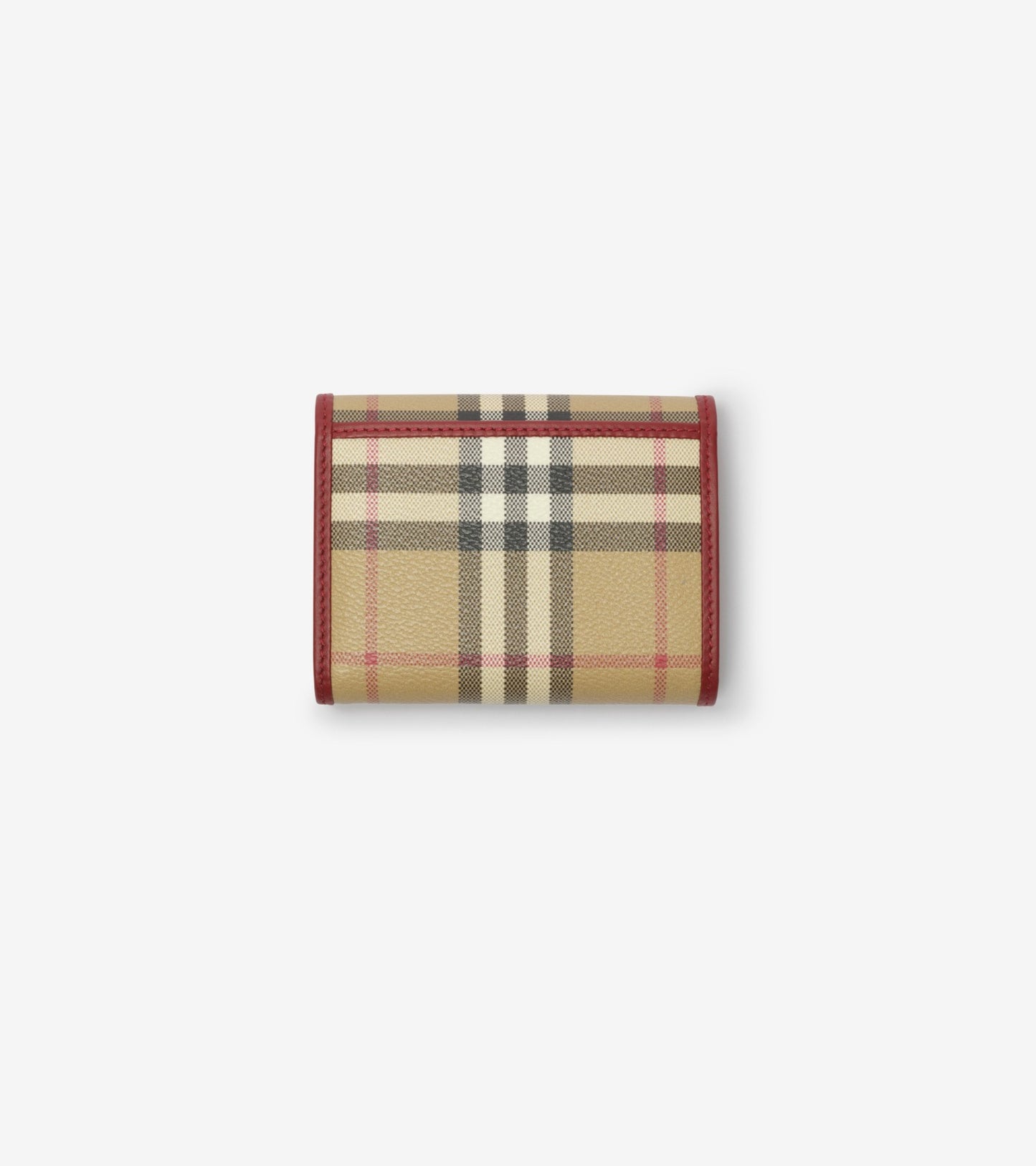 Small Check Folding Wallet in Archive beige/ruby red