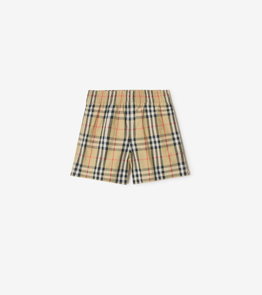 Check Swim Shorts in Sand beige
