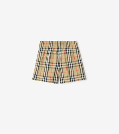 Check Swim Shorts in Hyacinth blue