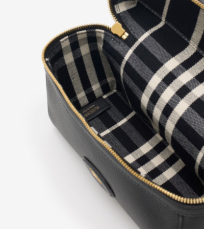 Bloomsbury Vanity Bag in Black/calico beige