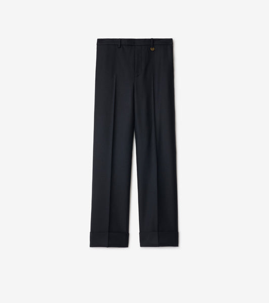 Check Wool Tailored Trousers in Tarmac grey/dark pewter grey
