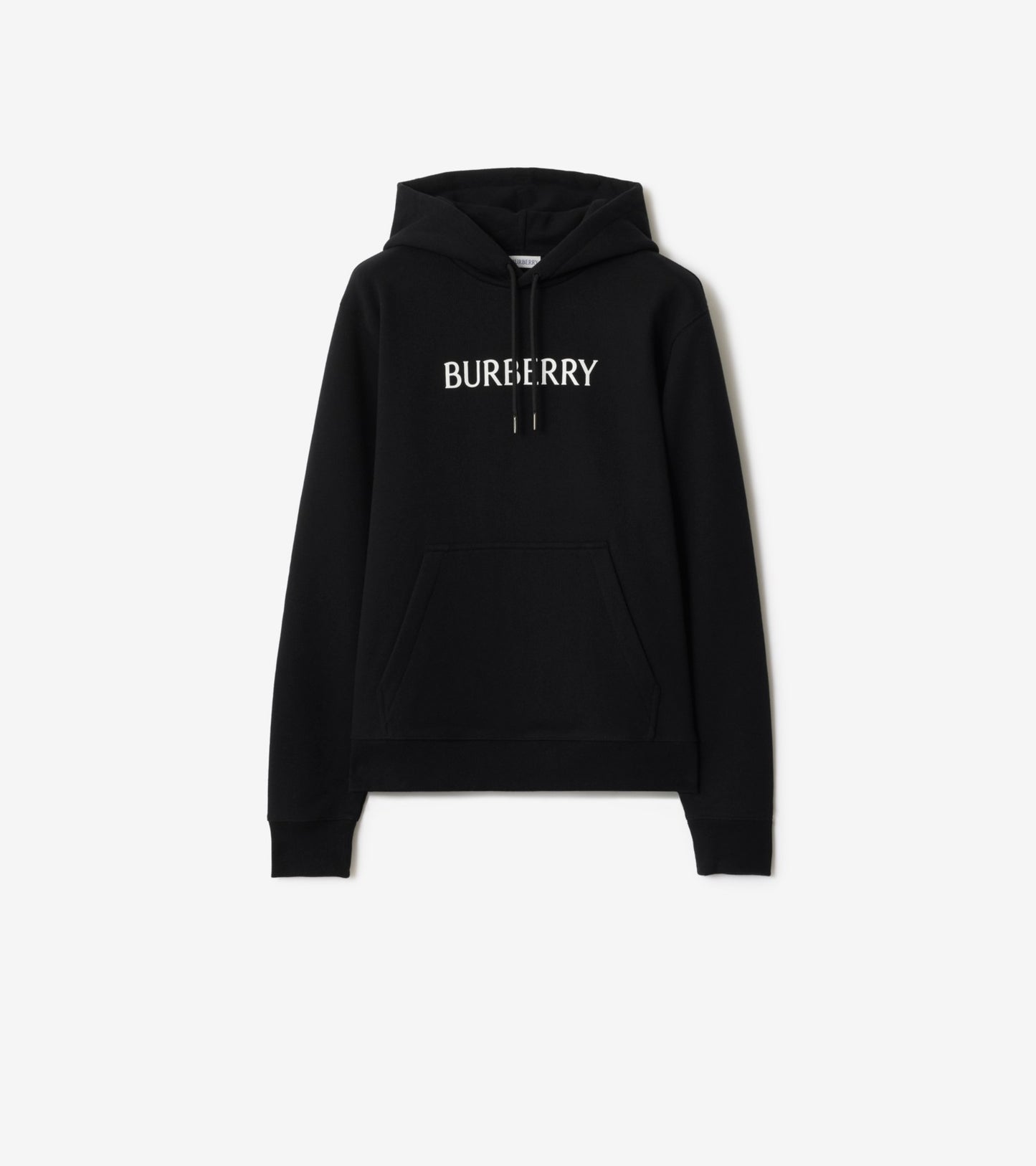 Logo Cotton Hoodie in Black