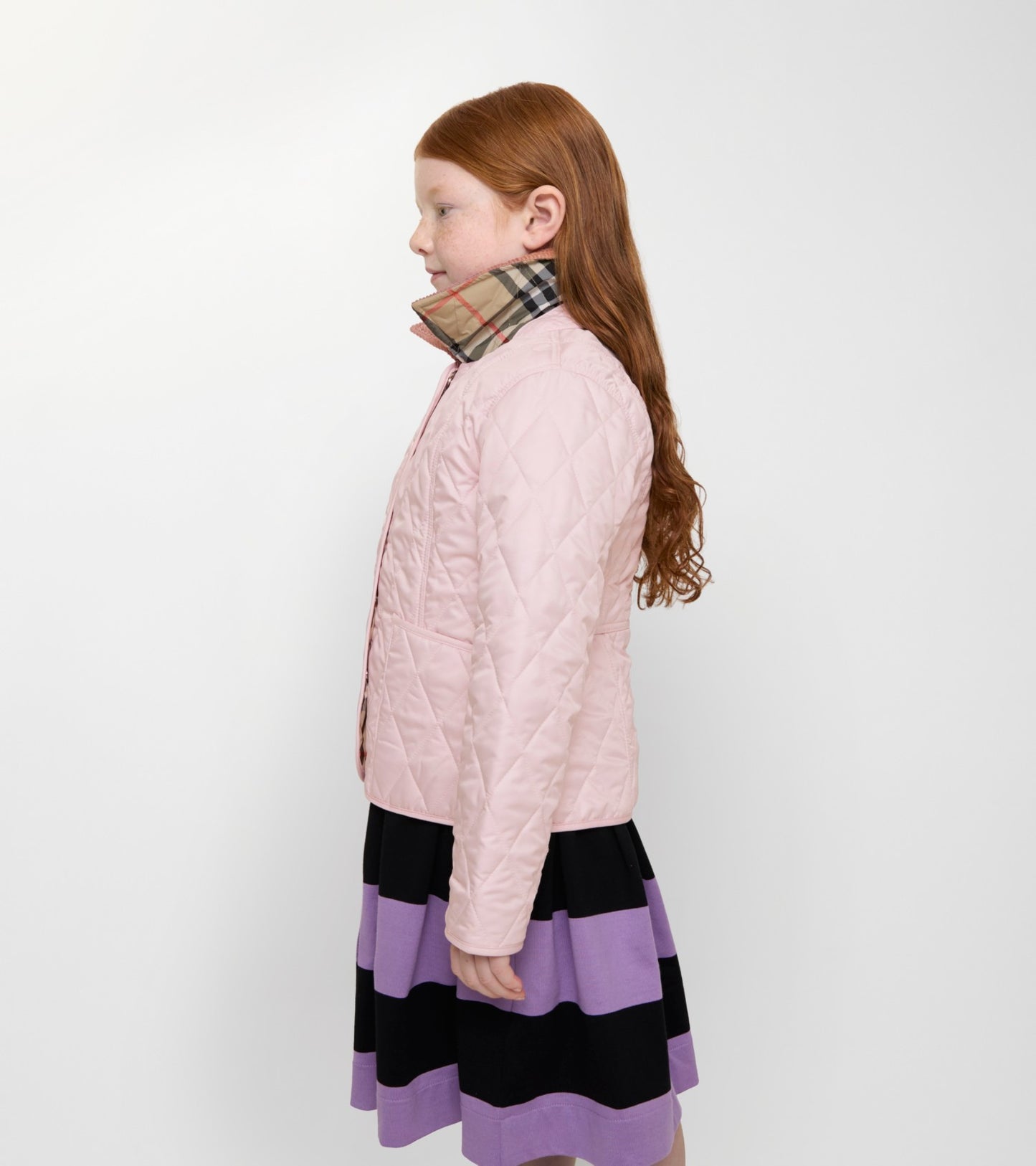 Quilted Barn Jacket in Light pink