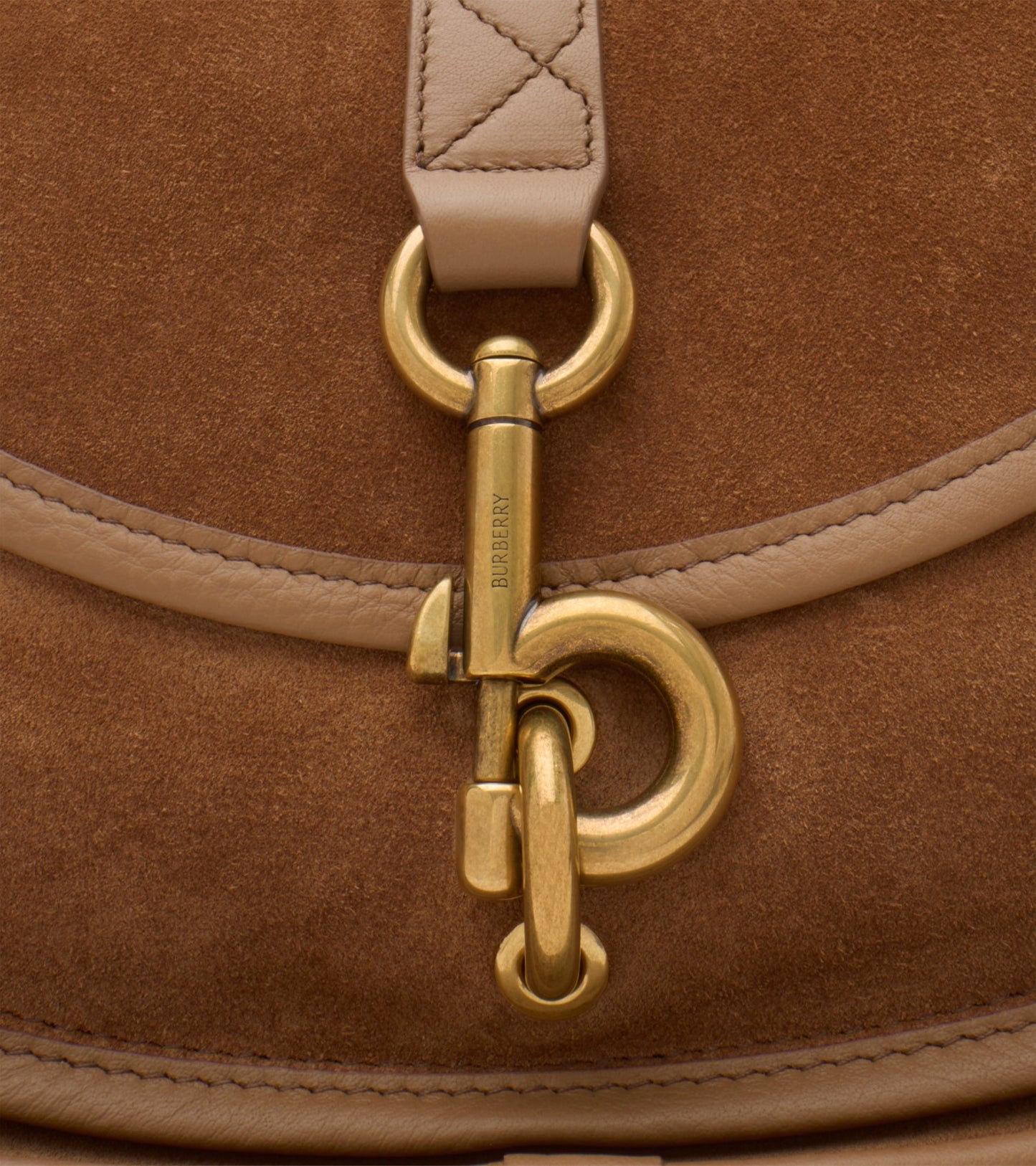 Small B Clip Messenger Bag in Hazel brown