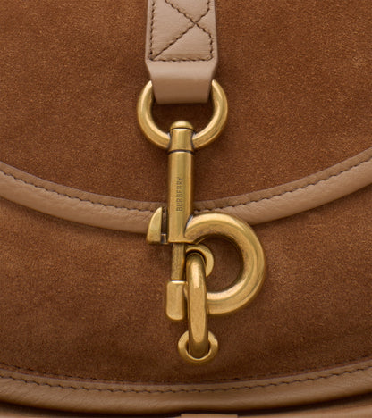 Small B Clip Messenger Bag in Hazel brown