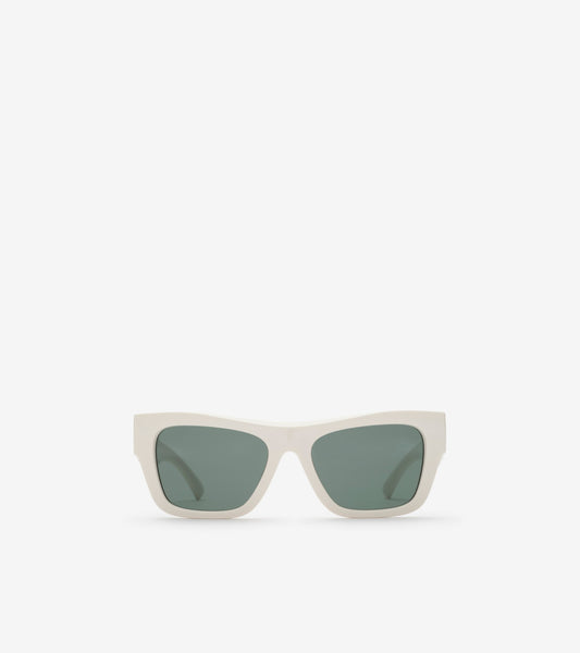 Heritage Square Sunglasses in Ceramic white