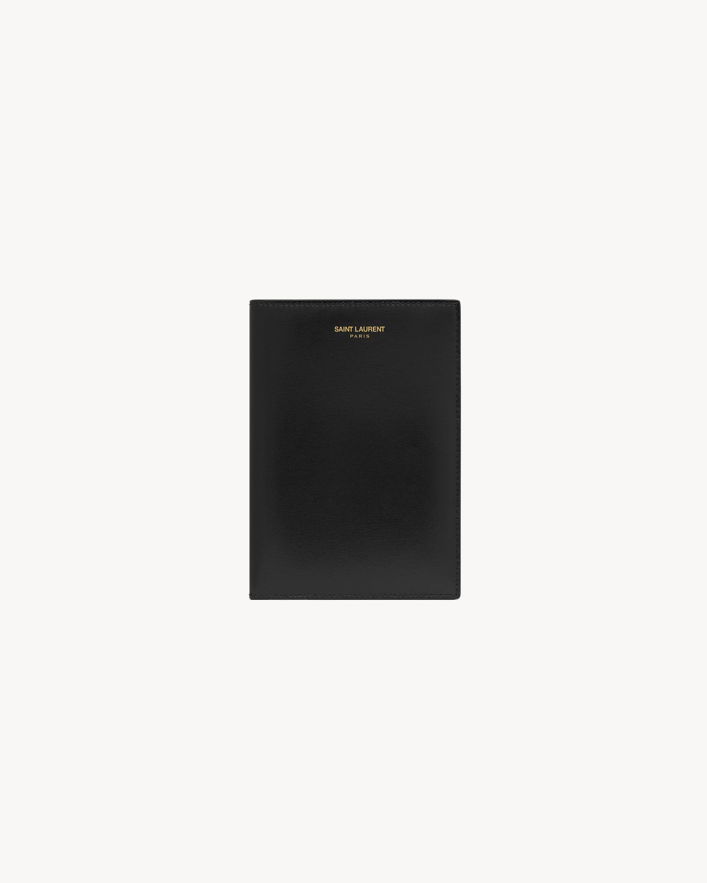 SAINT LAURENT PARIS PASSPORT HOLDER IN LACQUERED LEATHER