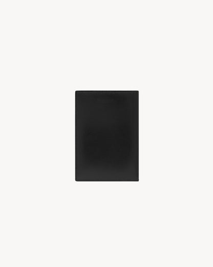 SAINT LAURENT PARIS PASSPORT HOLDER IN LACQUERED LEATHER