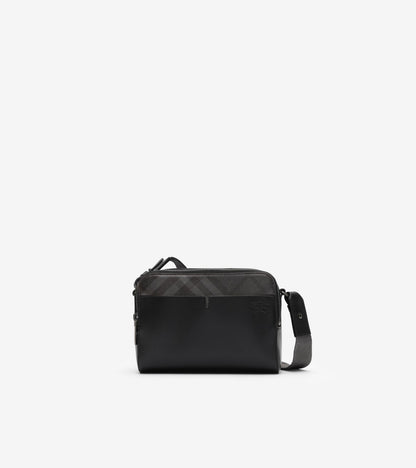 Pop Check Crossbody Bag in Peat brown/sand beige