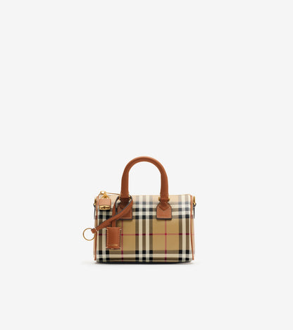 Mini Check Bowling Bag in Archive beige/ruby red