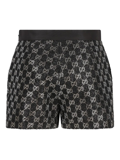 logo-patterned shorts