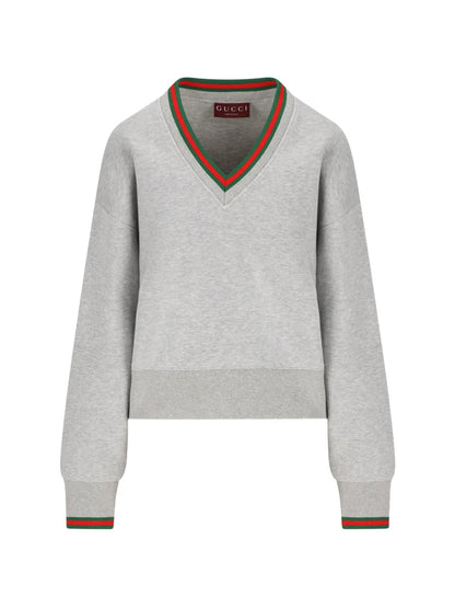 V-neck sweatshirt