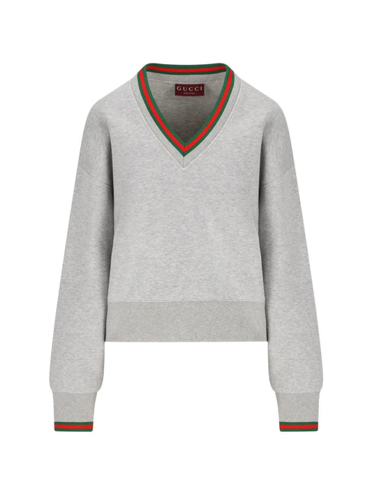 V-neck sweatshirt