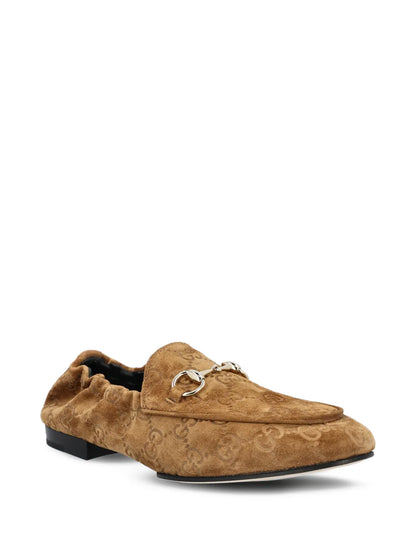 GG-patterned loafers