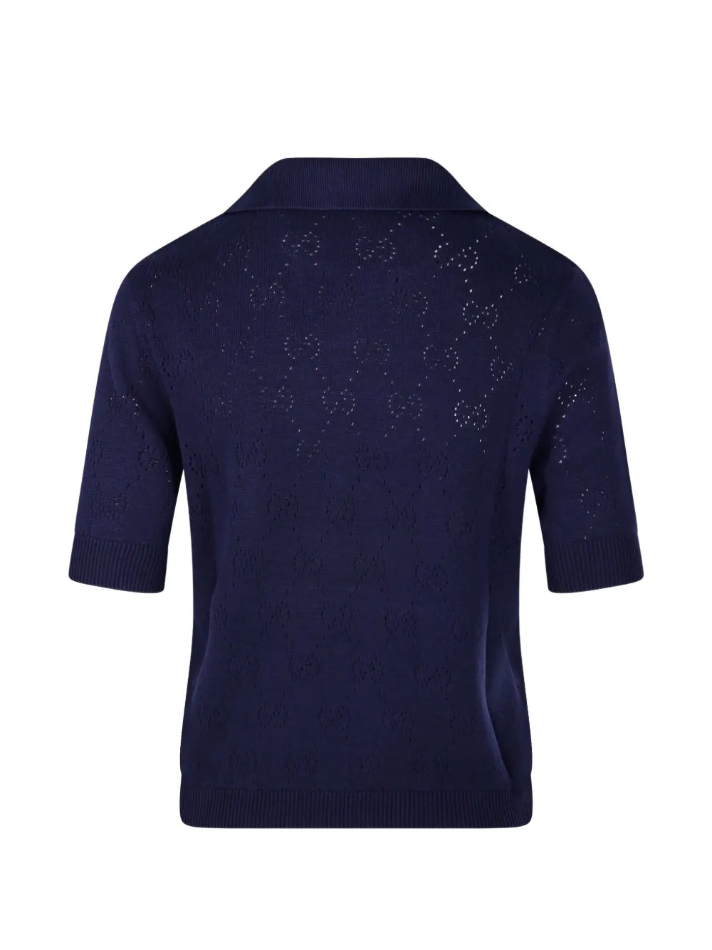 GG pointelle polo top