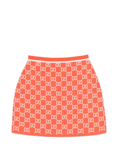 patterned mini skirt