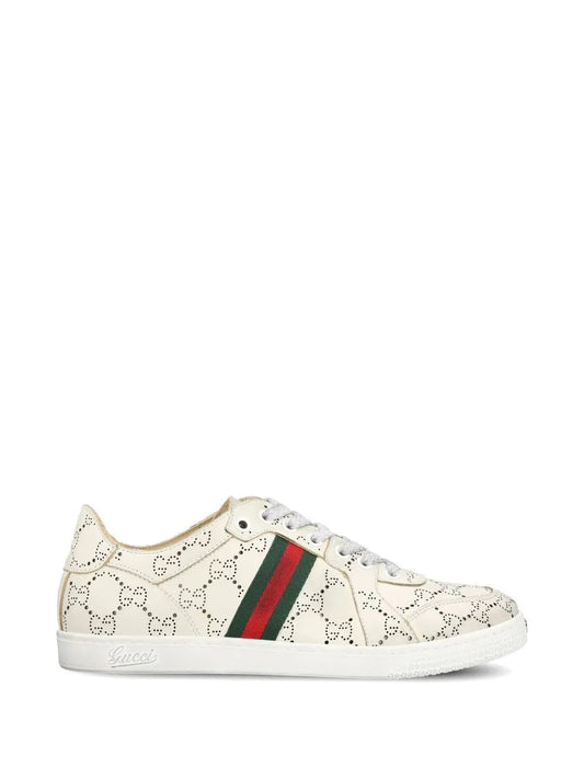GG Web Stripe leather sneakers