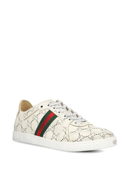 GG Web Stripe leather sneakers