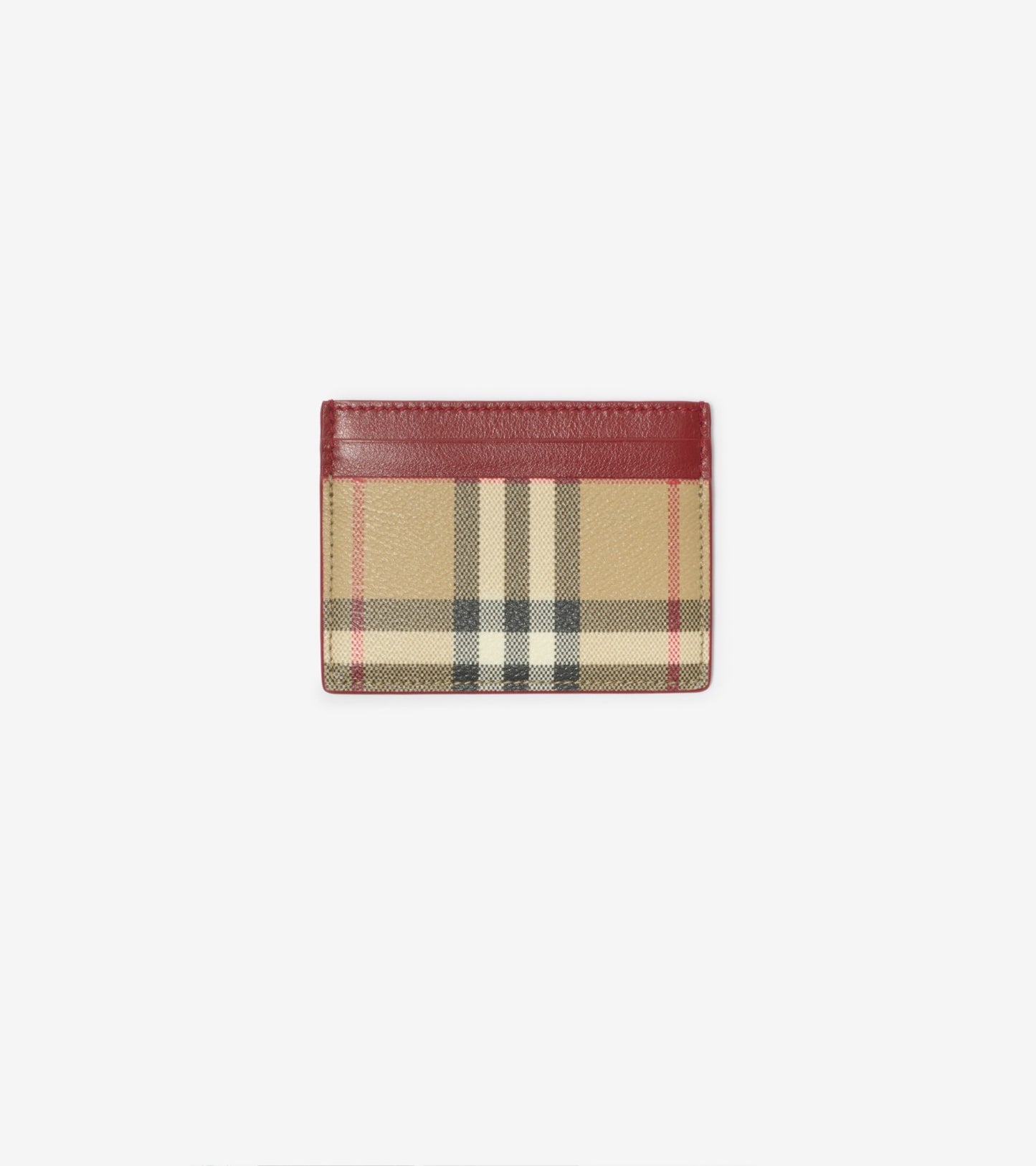 Check Card Case in Archive beige/ruby red