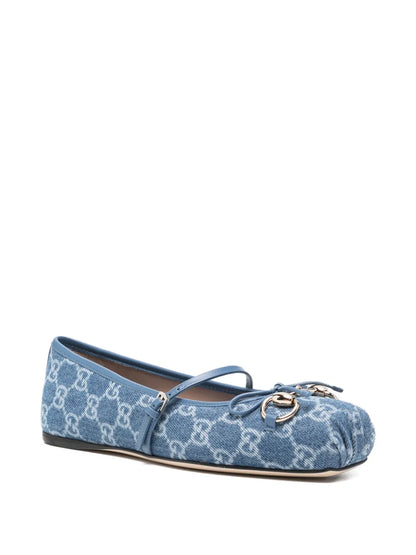 signature Horsebit detail GG monogram ballet flats