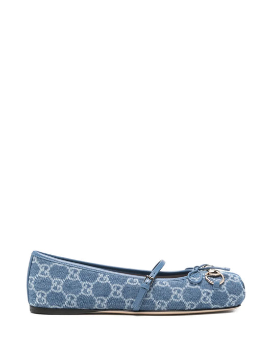 signature Horsebit detail GG monogram ballet flats