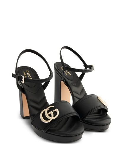 Double G leather sandals