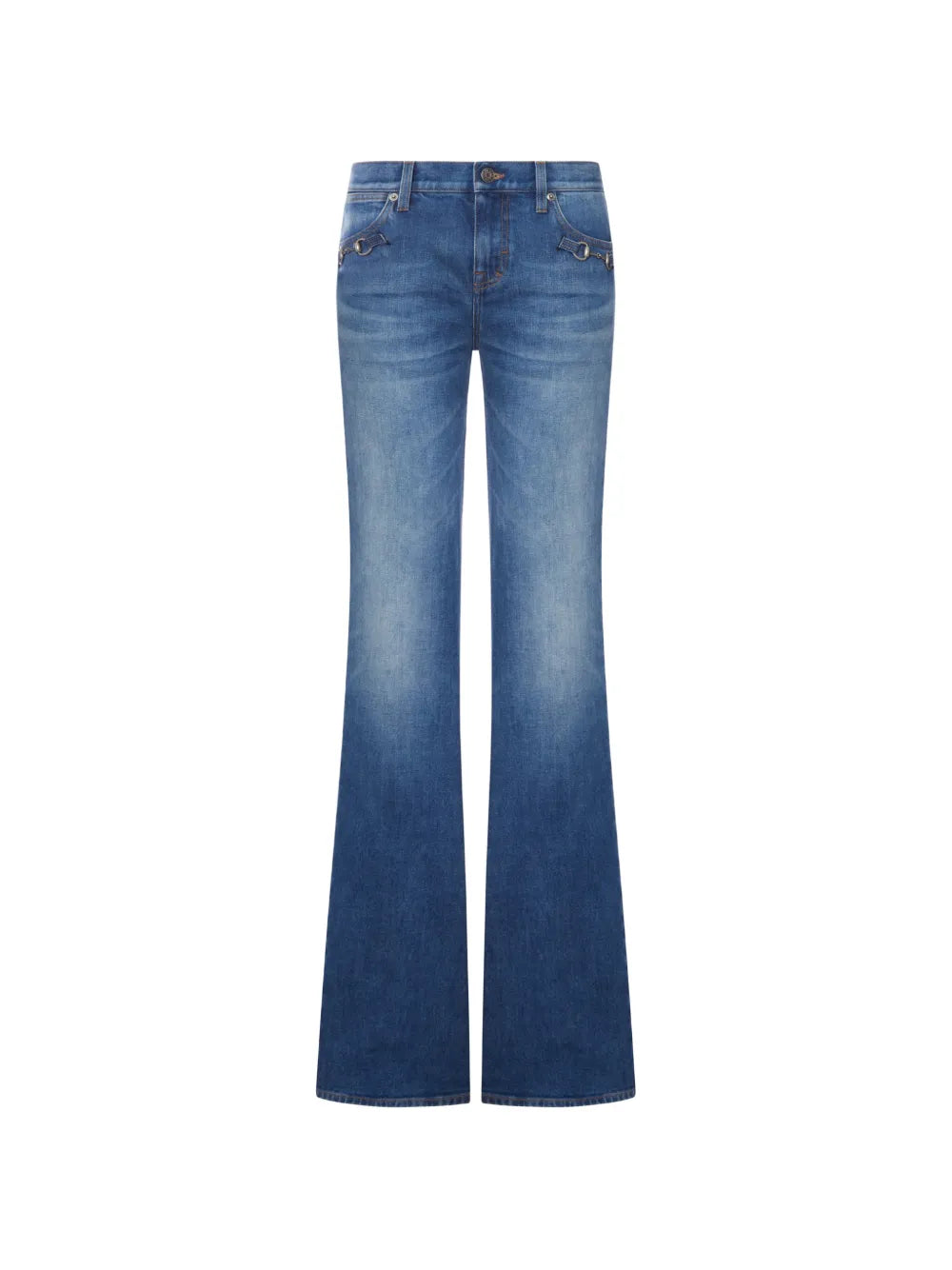 Horsebit flared jeans