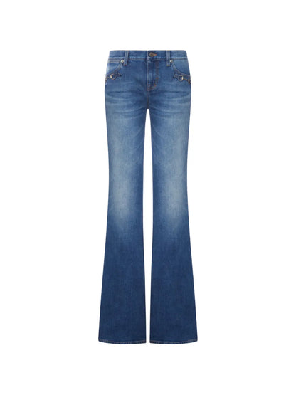 Horsebit flared jeans