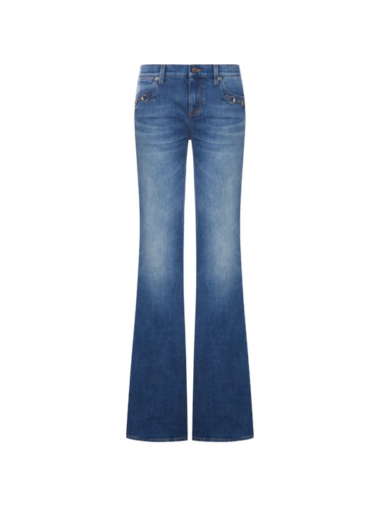 Horsebit flared jeans