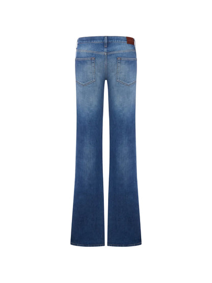 Horsebit flared jeans