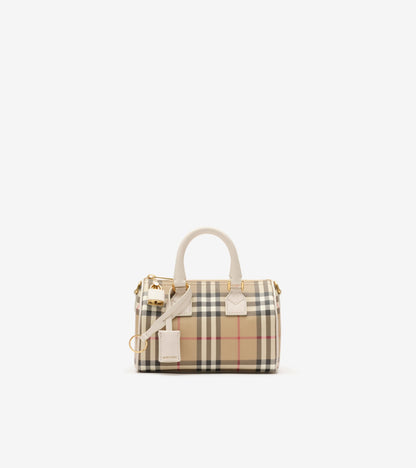 Mini Check Bowling Bag in Archive beige/ruby red