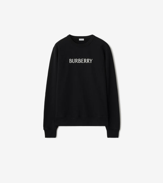 Logo Cotton Sweatshirt in Black