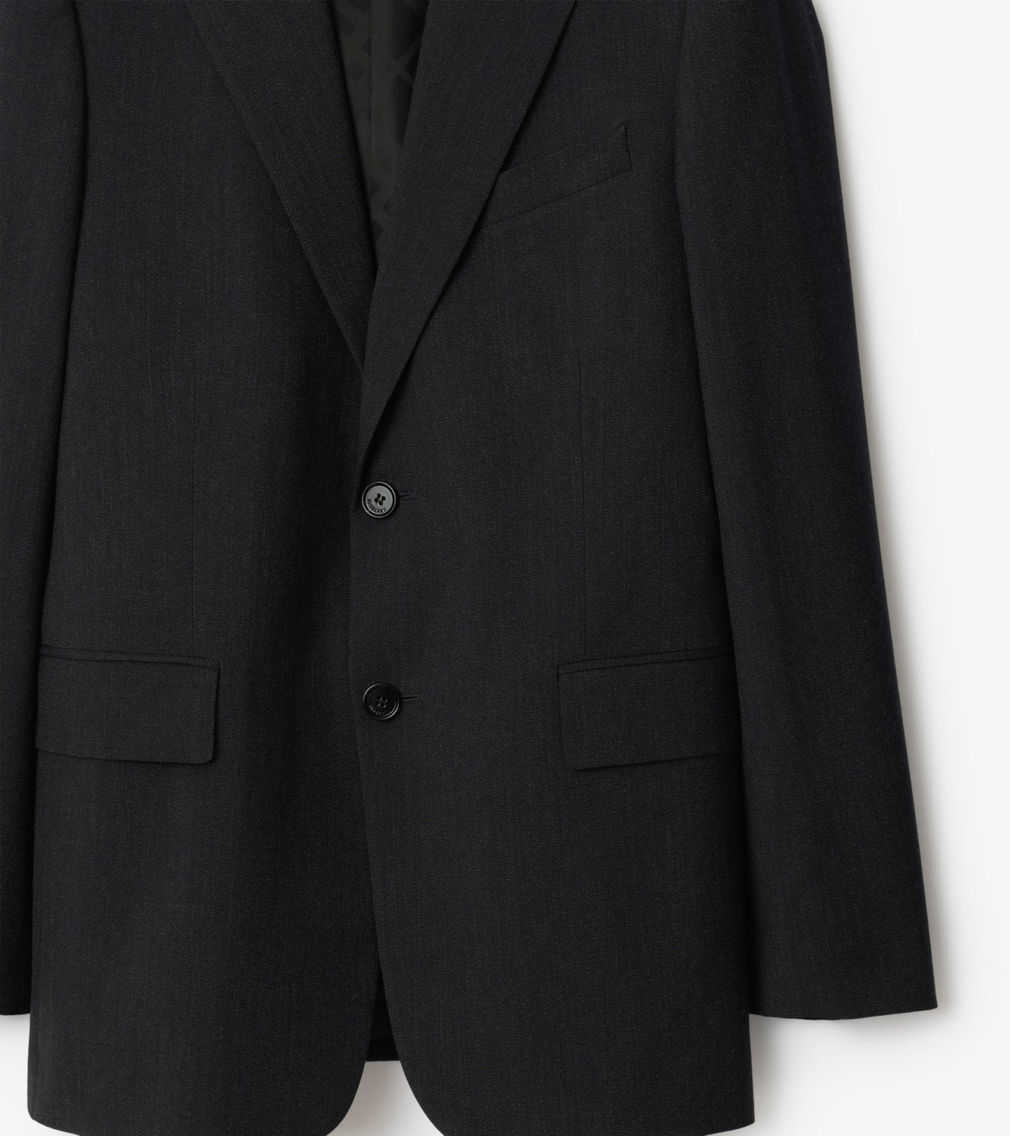 Wool Blend Tailored Jacket in Midnight grey melange