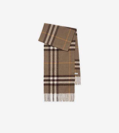 Check Cashmere Scarf in Bow pink