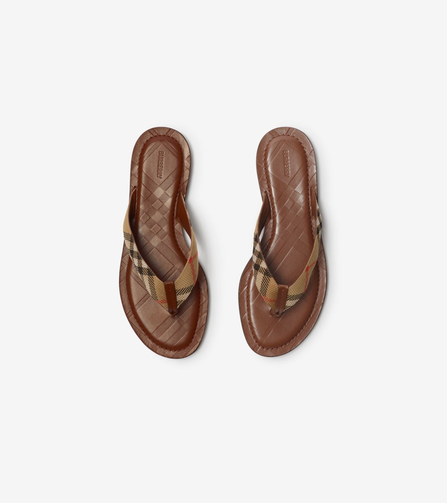 Check Pavilion Sandals in Sand beige